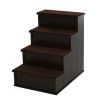 Pet Stairs, Pet Steps with Cushioned Removable Covering, for Small Dogs and Cats Up To 22 Lbs., Brown