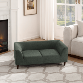 Pet sofa with backrest and armrests, modern rectangular pet sofa suitable for small and medium dogs, soft cushion comfortable dog sofa,-OLIVE GREEN