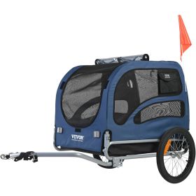 VEVOR Dog Bike Trailer, Supports up to 100 lbs, Pet Cart Bicycle Carrier, Easy Folding Frame with Quick Release Wheels, Universal Bicycle Coupler
