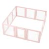 VEVOR Dog Whelping Box, 60x59x23 in Transparent Plastic Dog Whelping Pen for X-Large Sized Dogs, Waterproof Puppy Playpen with Windows & Door Lock