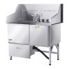VEVOR 304 Stainless Steel Dog Washing Station, 50 Inch Pet Grooming Tub with Non-Slip Low-Slope Ramp, Storage Drawer, Hot & Cold Faucet