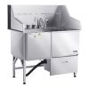 VEVOR Stainless Steel Dog Washing Station, 50 inch Pet Grooming Tub w/ Ramp