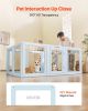 VEVOR Dog Whelping Box, 76x49x30 in Plastic Dog Whelping Pen for Large Sized Dogs, Waterproof Puppy Playpen with Transparent Windows & Door Lock