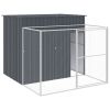 Dog House Anthracite Galvanized Steel 84.3 x 99.6 x 71.3 in