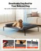 VEVOR Elevated Dog Bed for Large Dogs, Portable Raised Dog Cot with Washable Pillow