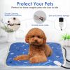 Pet Heating Pad Electric Dog Cat Heating Mat Waterproof Warming Blanket with 9 Heating Levels 4 Timer Setting Constan On Function Chewing-resistant S/