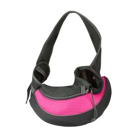 Pet Carrier for Dogs Cats Hand Free Sling Adjustable Padded Strap Tote Bag Breathable Shoulder Bag Carrying Small Dog Cat (Option: PetPuppyCarrierPinkL)