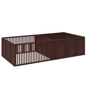 Whelping Box for Dogs Built for Motherâ€™s Comfort, Dog Whelping Pen with Removable Doors, Puppy Playpen for Indoors, Newborn Puppy Supplies & Essenti (Option: Coffee-1080x590x190 mm)