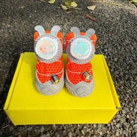 2026 New Glowing Dog Shoes 4PCS LED Light-Up Anti-Slip Paw Protector For Small Medium Dogs Night Safety Visibility Outdoor Shoes (Option: Orange-L  1.61W  2.2L)