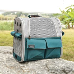 Stylish And Spacious Foldable Soft Pet Carrier For Dogs And Cats (Option: Green)