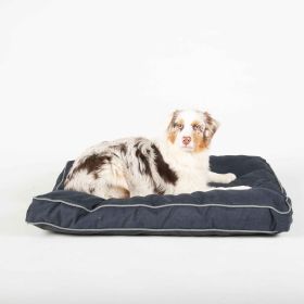 DGS Pet Products Repelz-It Upholstery Chenille Rectangle Pet Bed Small Blue/Grey 26" x 34" x 4.5" (Color: Blue/Grey, size: medium)