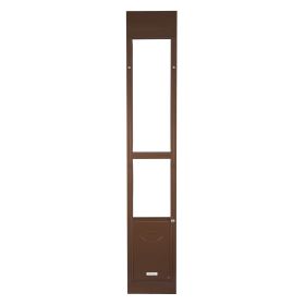 VEVOR Dog Door for Sliding Glass Door, 75 7/8 to 80 11/16 in Adjustable Height, Aluminum Alloy Frame with Rotating Hinges, Lock Design (Curtain Size: Size L, size: Door Height (75-81 inch))