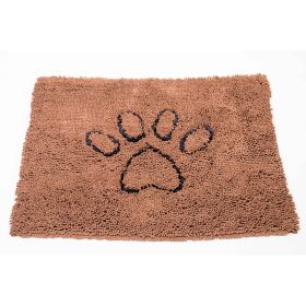 DGS Pet Products Dirty Dog Door Mat Small Brown 23" x 16" x 2" (Color: Brown, size: large)