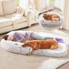 Human Dog Bed, 71"x43"x12" Dog Beds for Large Dogs, Foldable Plush Washable Dog Bed for People Doze Off