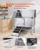 VEVOR Stainless Steel Dog Washing Station, 50 inch Pet Grooming Tub w/ Ramp, PE Water Filter Board