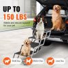 VEVOR Dog Stair for Cars, Wide 4-step Dog Car Steps, Folding Dog Car Ramp with Nonslip Surface, Portable Pet Steps Lightweight Aluminum for Car