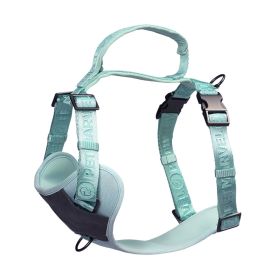 PETMARVEL Adjustable Embroidered Stylish Dog Harness (Option: Mint Green-Large)