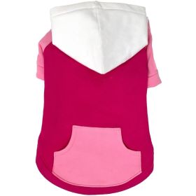 Color-Block Hoodie (Color: Pink on Pink, size: 3X-Large)