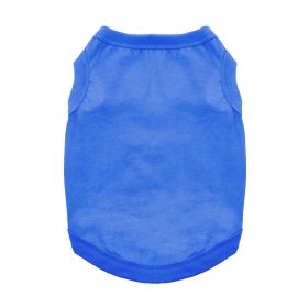 Cotton Dog Tank (Color: Nautical Blue, size: small)